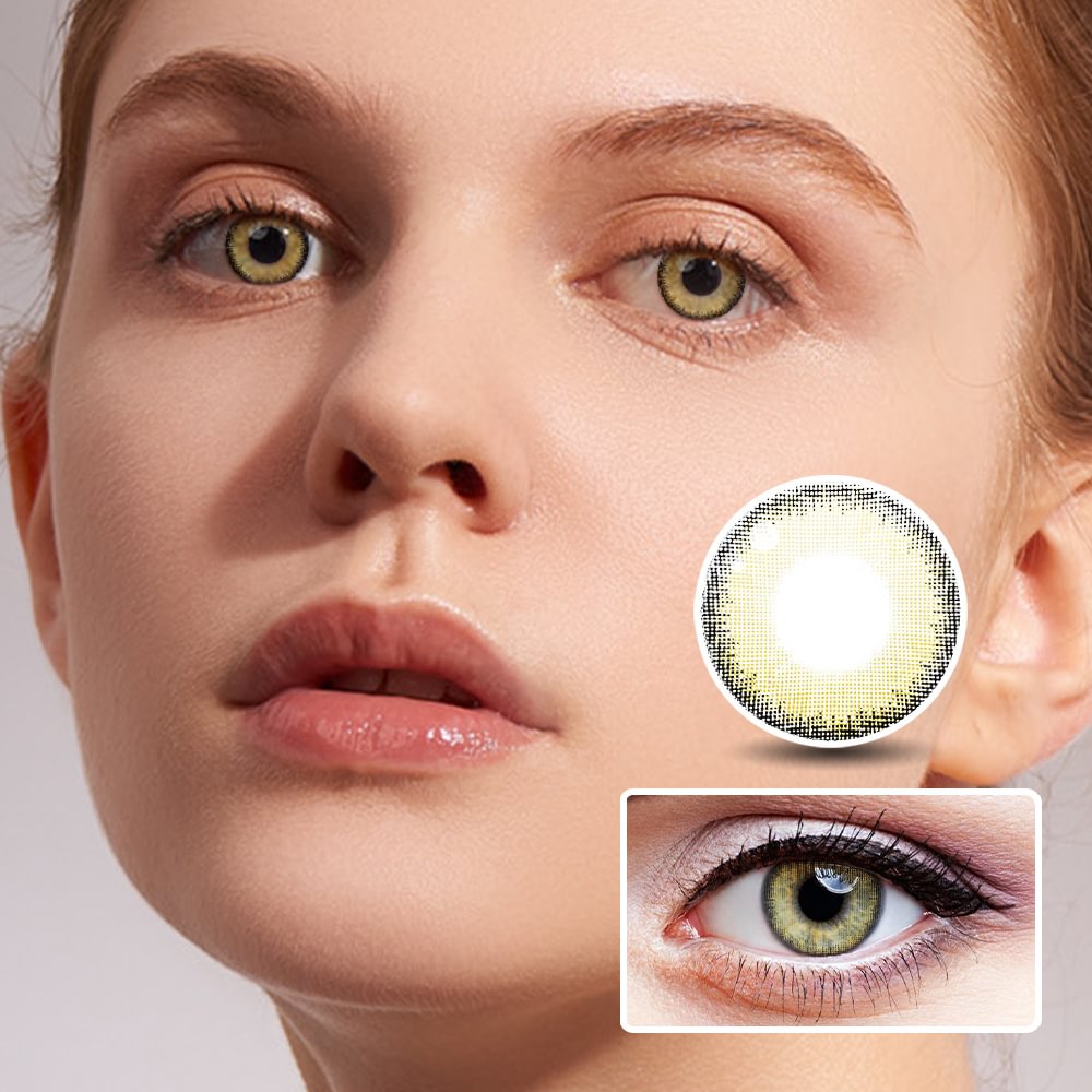 NEBULALENS Veil Brown Yearly Prescription Colored Contact Lenses NEBULALENS