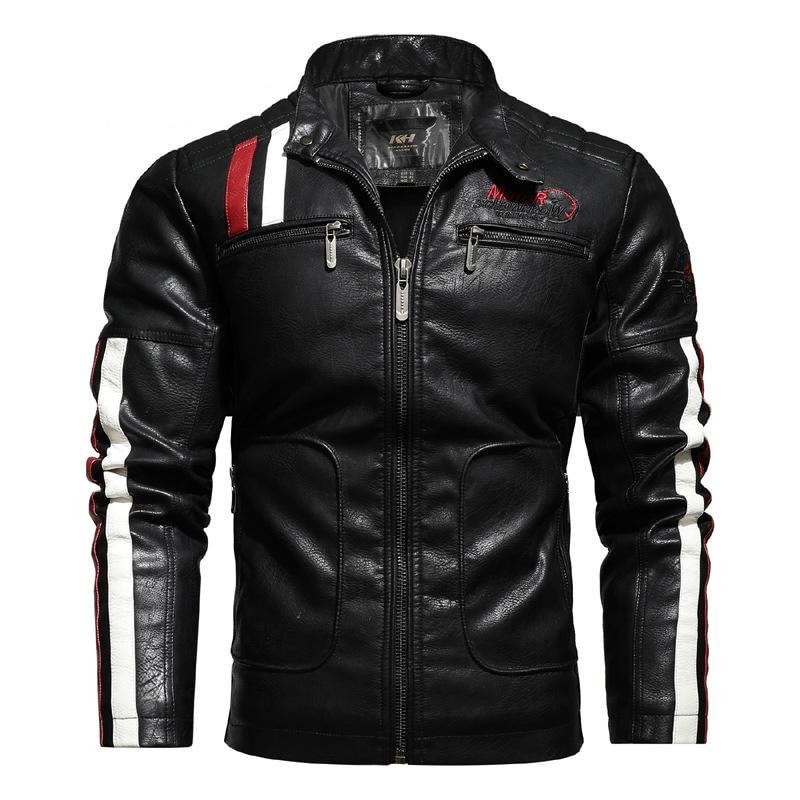 Motorcycle leather racing suit PU jacket / [viawink] /