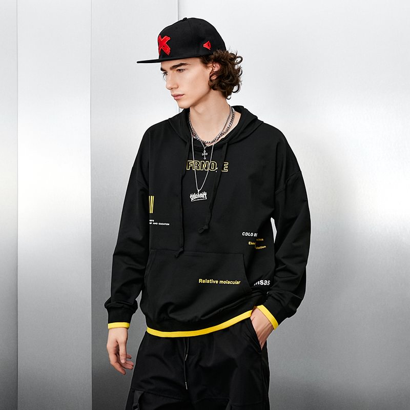 Sweater Men's Hooded Spring And Autumn Models 2020 New Trendy Matching Handsome Spring Casual Sports Suit Men's Clothing / Techwear Club / Techwear