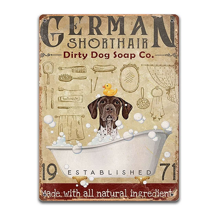 German Shorthair Dog - Vintage Tin Signs