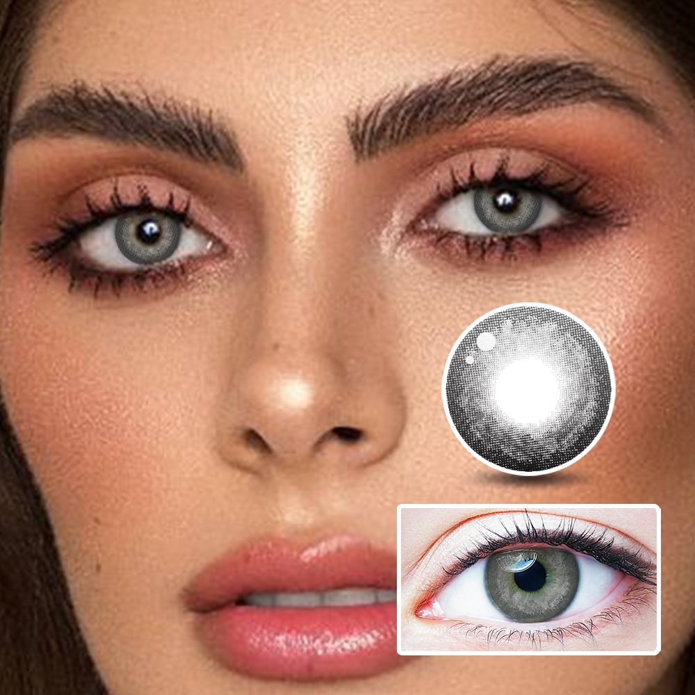 NEBULALENS Moonlight Gray Yearly Prescription Colored Contact Lenses NEBULALENS