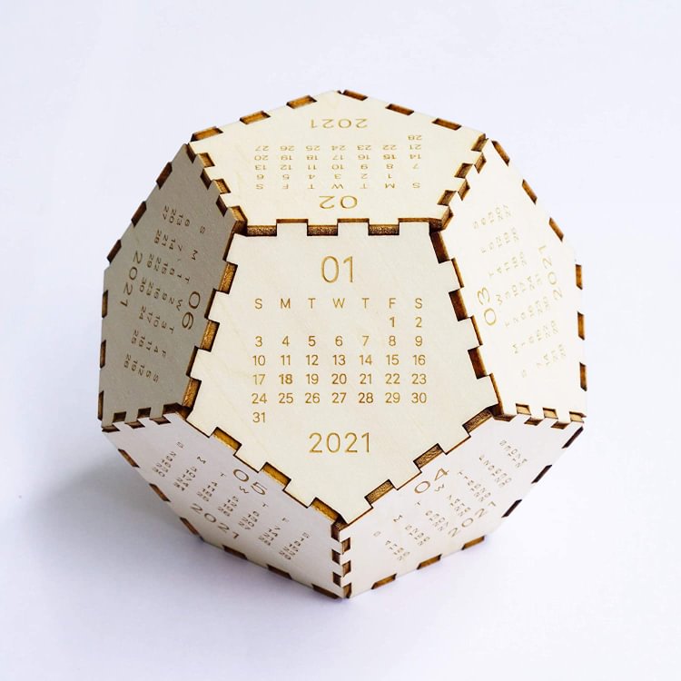 2021 Creative Wooden Calendar Decoration