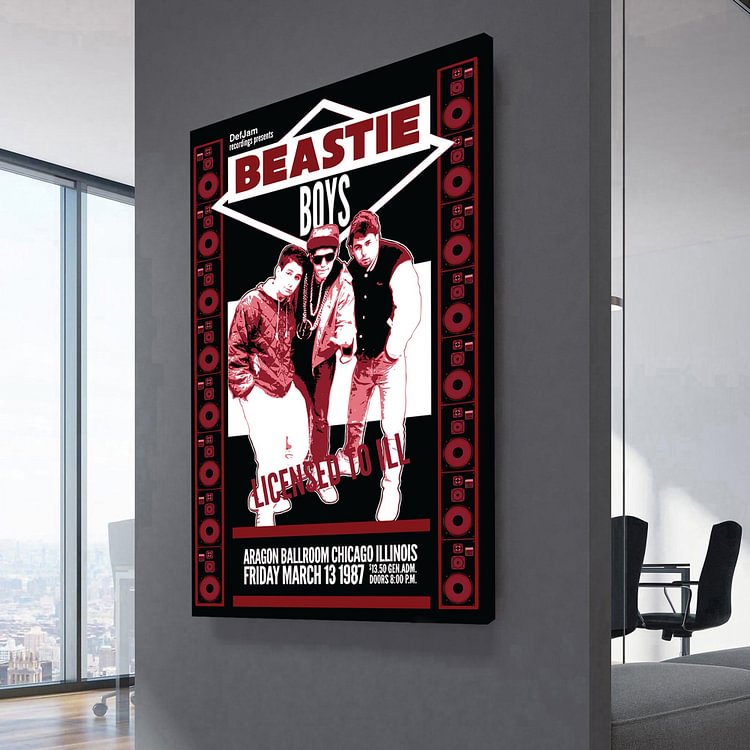 Beastie Boys at The Aragon Ballroom in Chicago concerts 1987 Canvas Wall Art