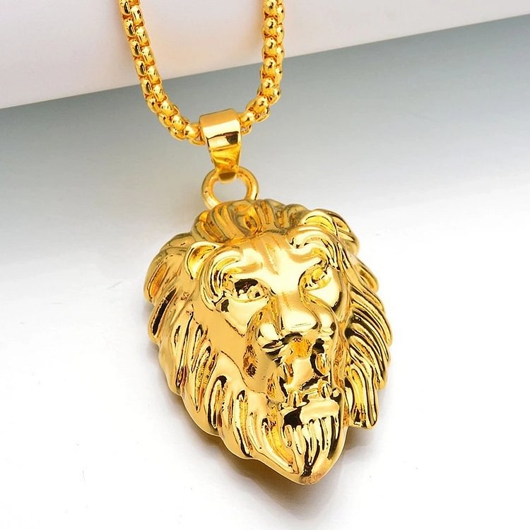 BrosWear Men's Fashion Casual Lion Necklace