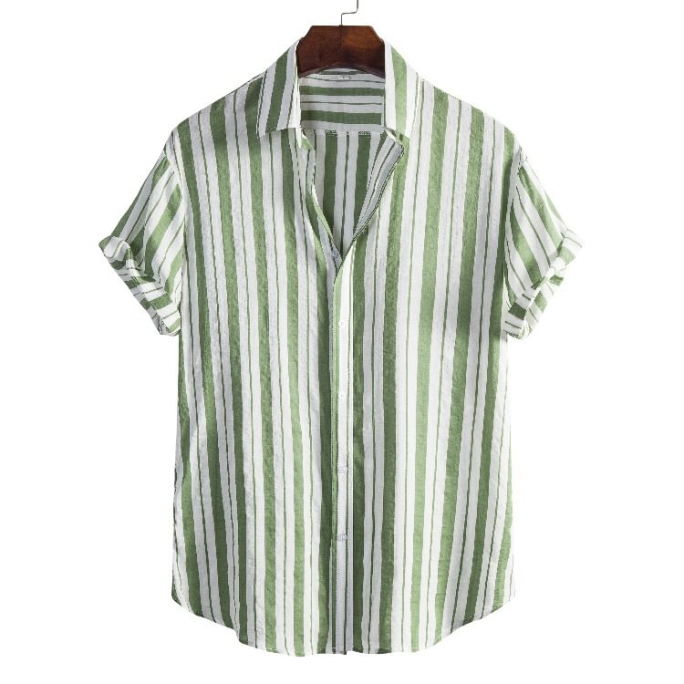 BrosWear Casual Stripes Short Sleeve Shirt