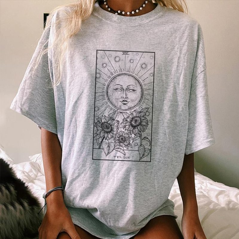   Sunflower rely on sun print T-shirt - Neojana