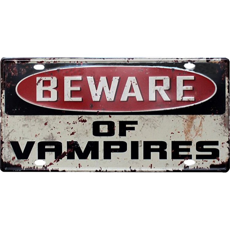 Beware - Car Plate License Tin Signs/Wooden Signs - 30x15cm
