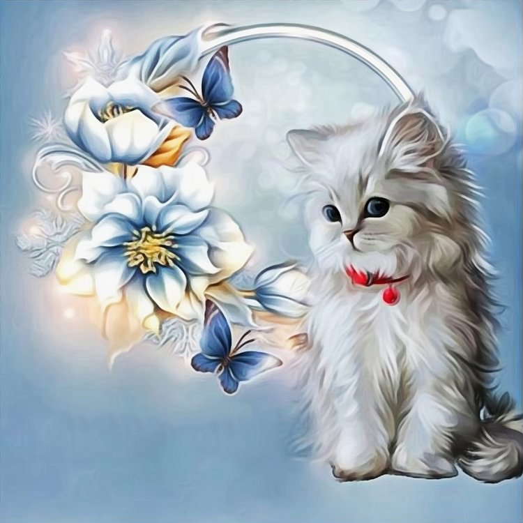 Cat - Special Shaped Diamond Painting - 30*30CM