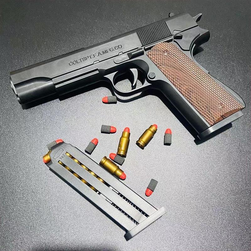 🔥Colt 1911 Shell Ejection Soft Bullet Toy Gun ANBSE™
