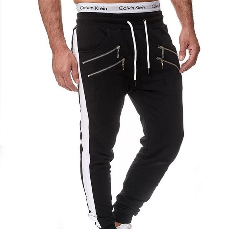 Cloeinc Men's Pocket Zipper Comfortable Sports Casual Pants - Cloeinc