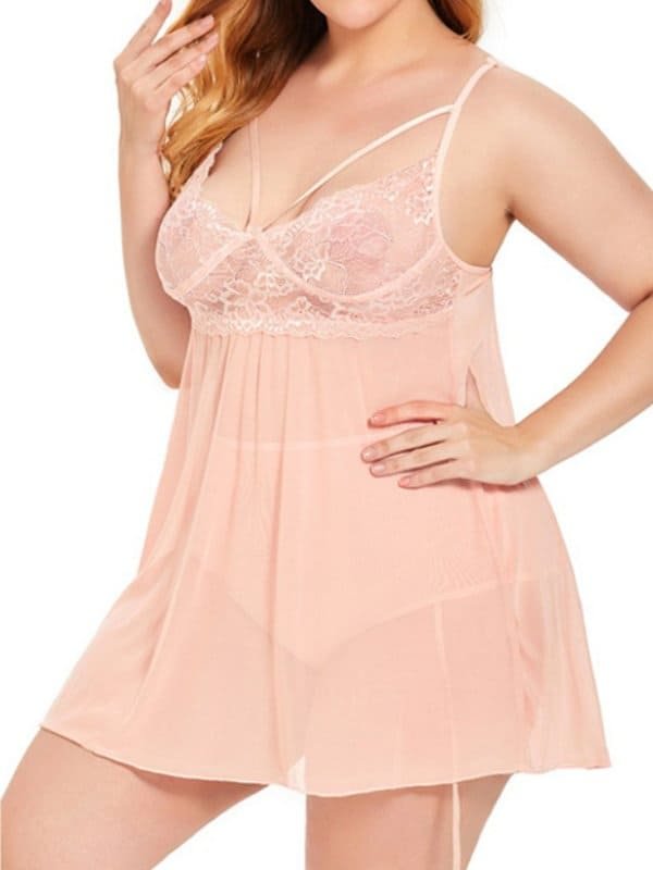 Underwear Lace Backless Pajamas Suspender Skirt-Icossi