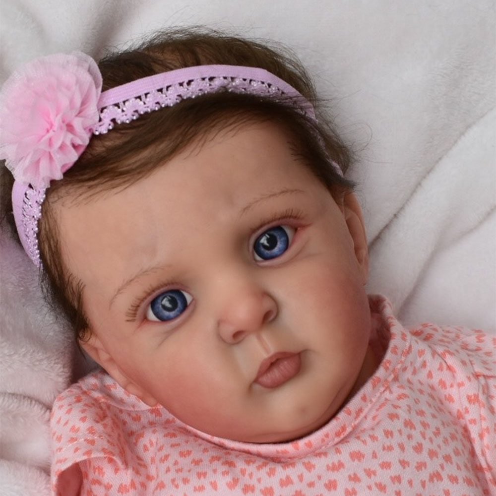 20" Real Looking Lifelike Reborn Soft Cloth Body Baby Girl Reborn Newborn Opened Eyes Doll Named Sofu