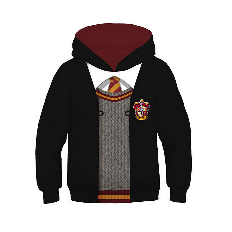 Mayoulove Harry Potter Horgwarts Slytherin Hufflepuff Unisex Hoodie Sweater for Kids-Mayoulove