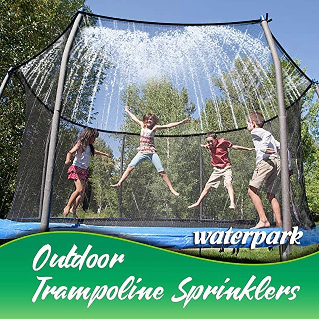 SELLERWE Trampoline Sprinkler Water Sprinkler for Kids,Trampoline Waterpark Spray Hose Trampoline Accessories Outdoor Summer Water Party Games Fun Yard Toys for Boys Girls Adults 