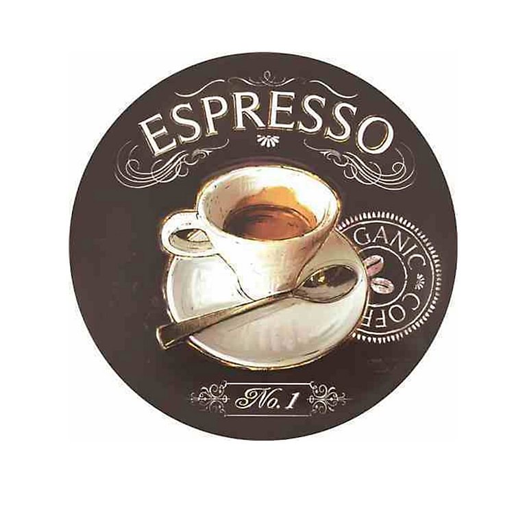 Coffee - Round Vintage Tin Signs/Wooden Signs - 30x30cm