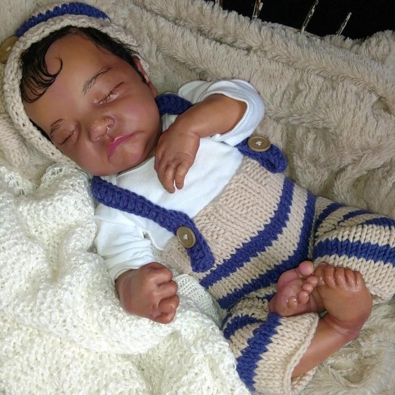  Soft Weighted Body Reborn Boy Efrain 20" Biracial Reborn Boy Doll Set,with Bottle and Pacifier - Reborndollsshop.com-Reborndollsshop®