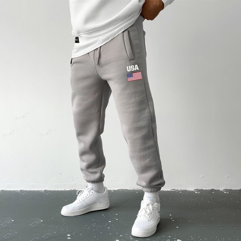 “USA” Print Sweatpants / Techwear Club / Techwear