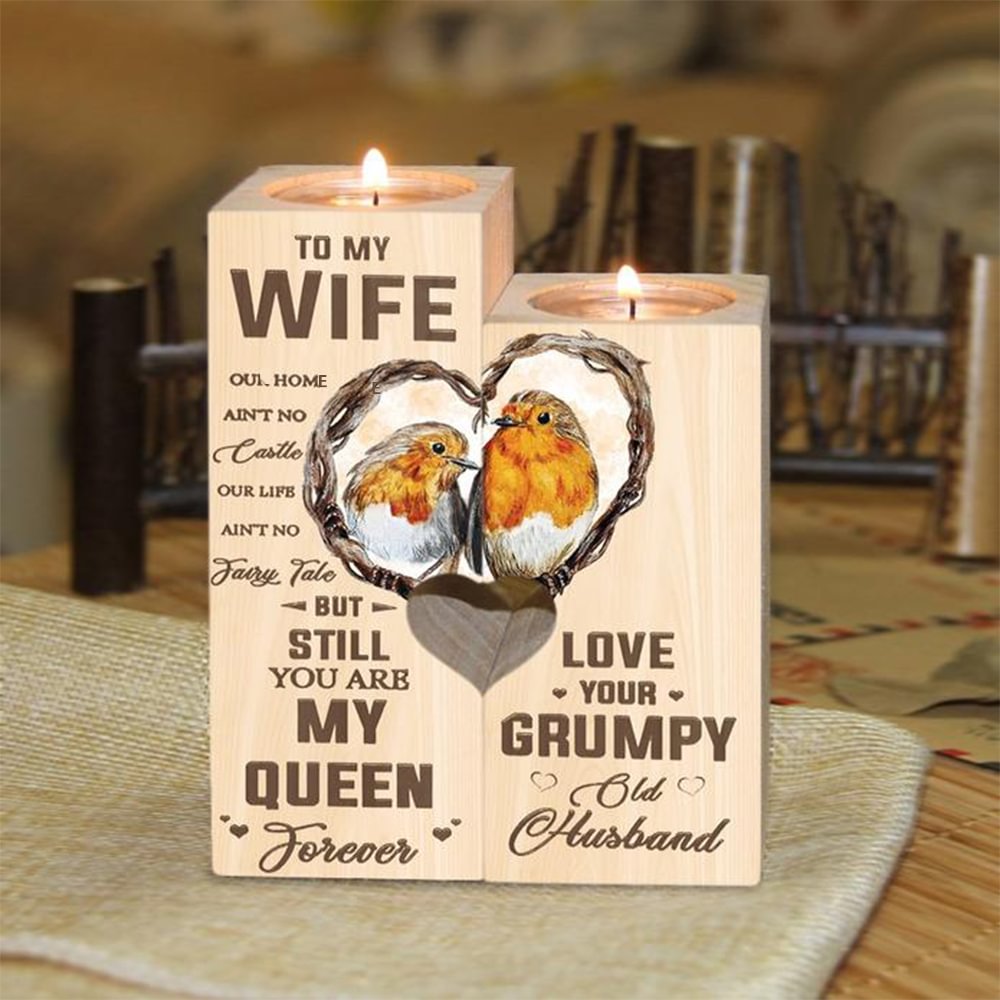 To My Wife You Are My Queen Forever - Candle Holder