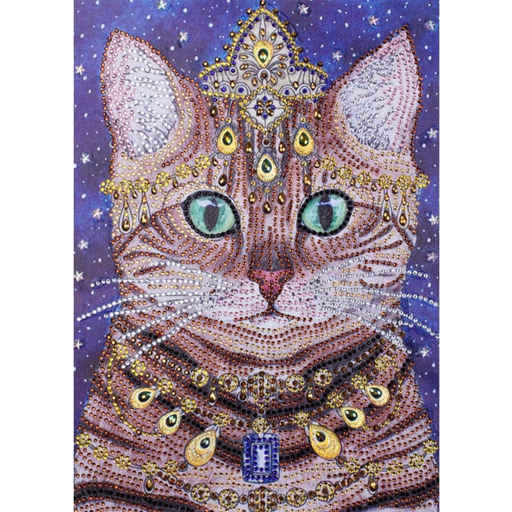 Partial Special Shaped Diamond Painting Noble Cat