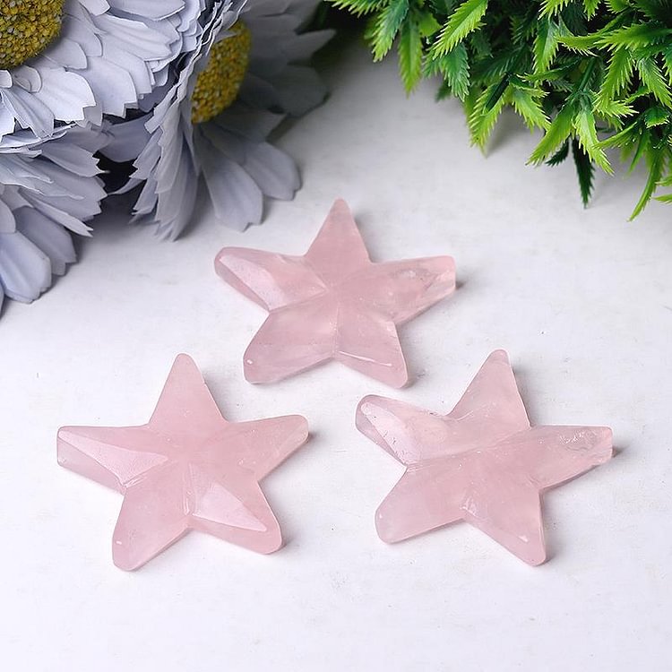 2" Rose Quartz Star Crystal Carvings Crystal wholesale suppliers