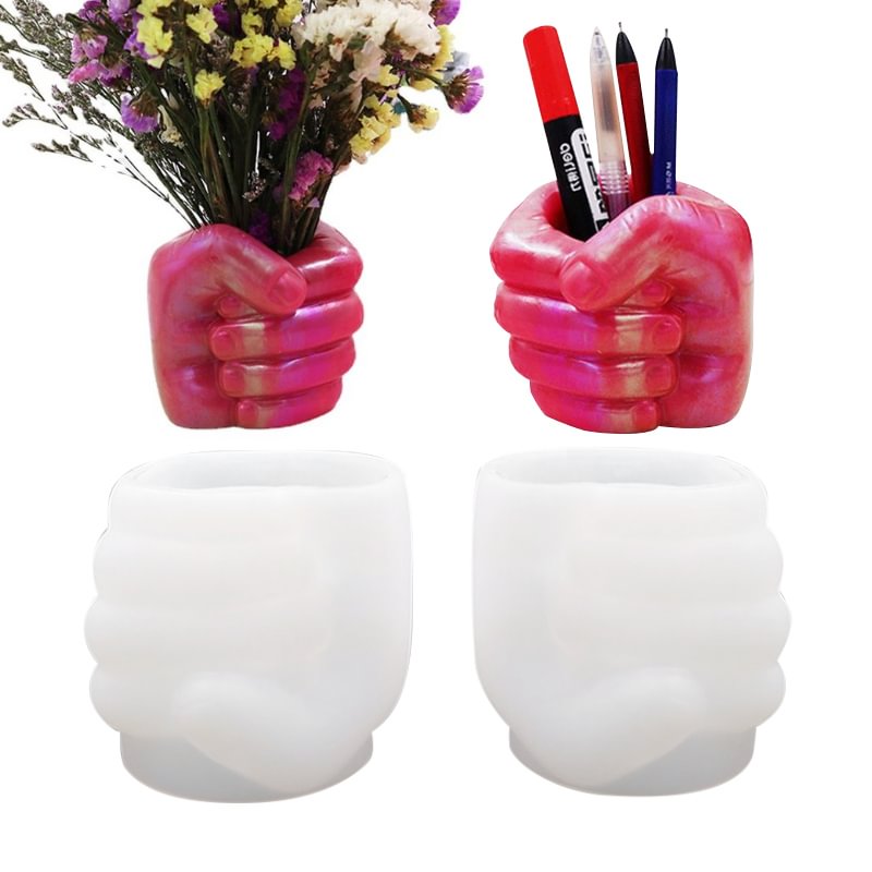 Creative Storage Vase Left And Right Fist Resin Mold