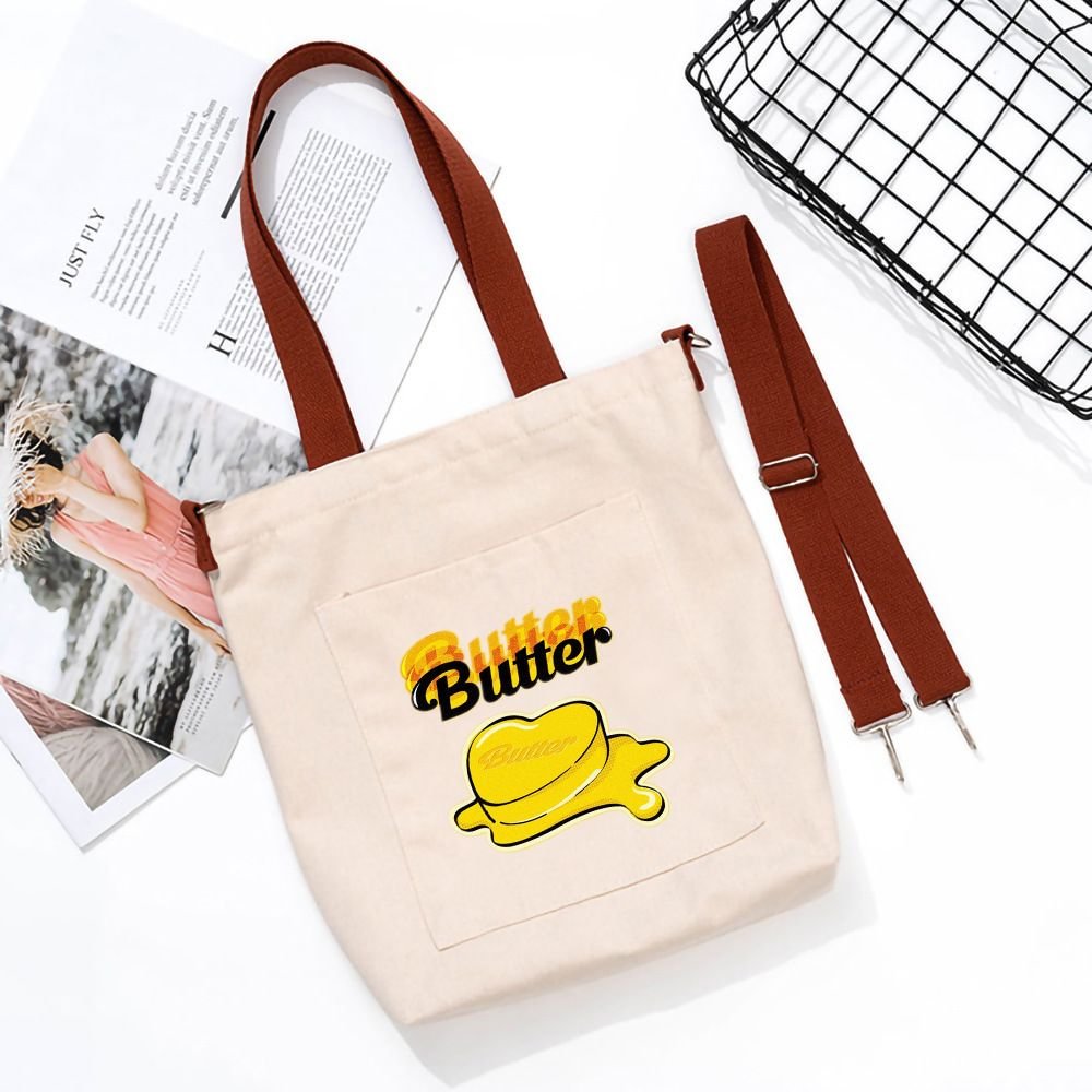 방탄소년단 Butter Hand painted Canvas Bag