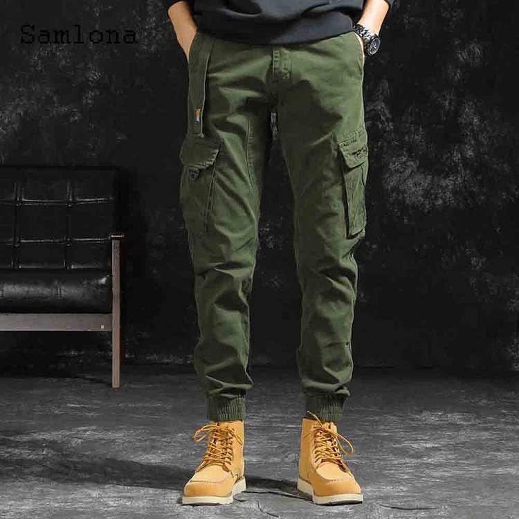 Men's Autumn Streetwear Zipper Pockets Casual Cargo Pants