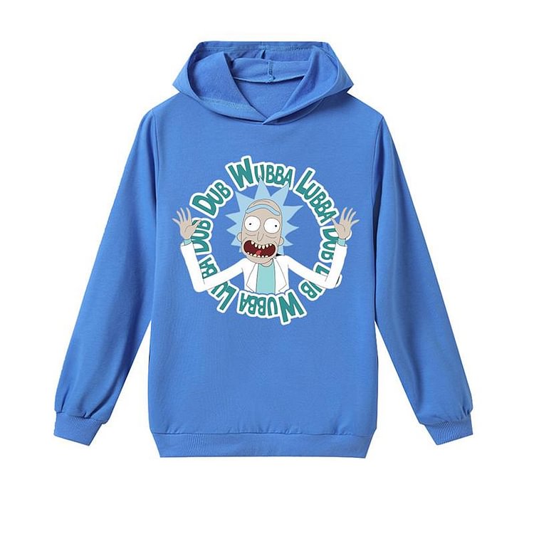 Cool Rick and Morty Cotton Hooded Sweatshirt-Mayoulove