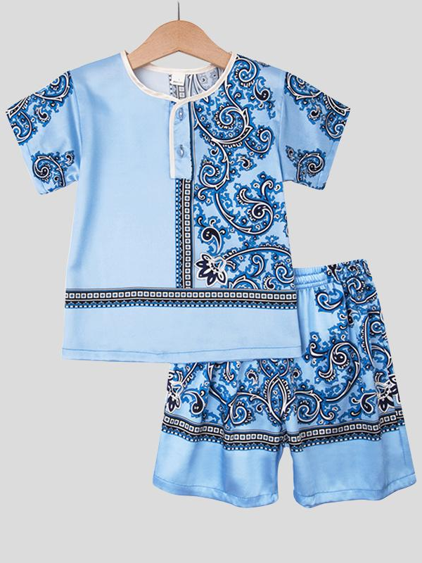 Pyjama en soie à motif fleurs pour enfant-Soie Plus
