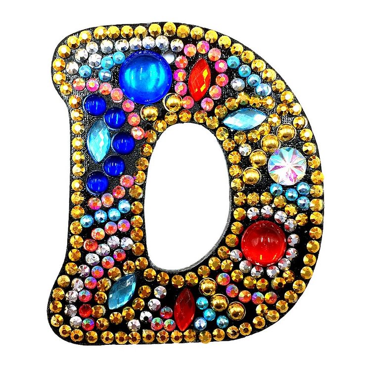 DIY Key Chain Diamond Painting Letters Bag Keyring Pendant Gift (D)-gbfke