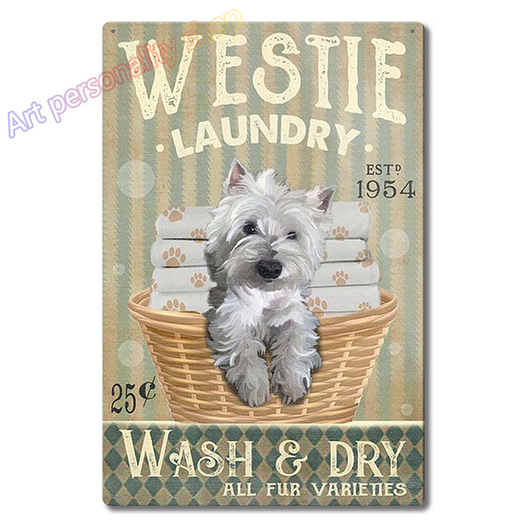 Westie Dog - Vintage Tin Signs