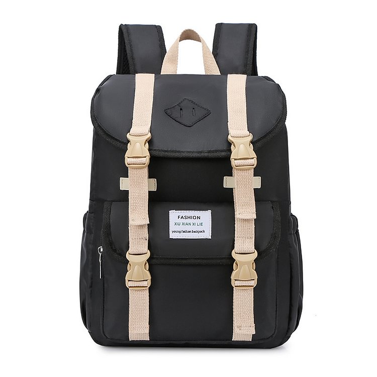 Best Backpack Waterproof Large Capacity Contrast College Style Backpack Multi Pocket School Backpack
