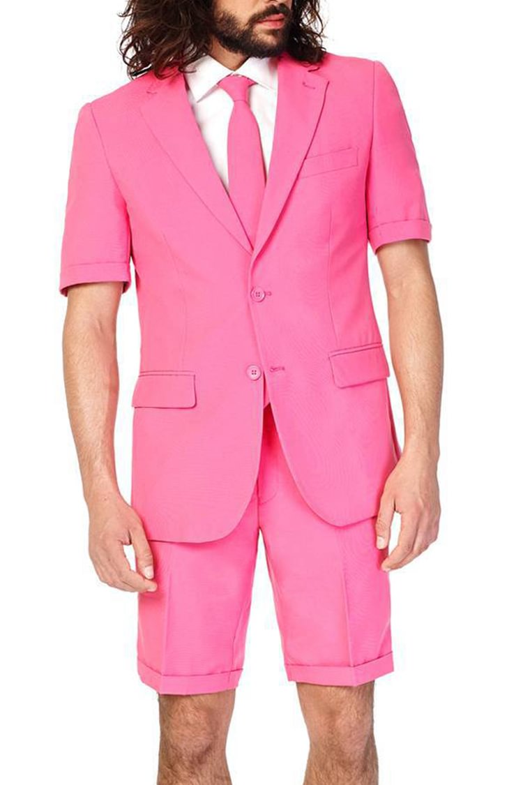 Tiboyz Fashion Outfits Pink Blazer And Shorts Suit