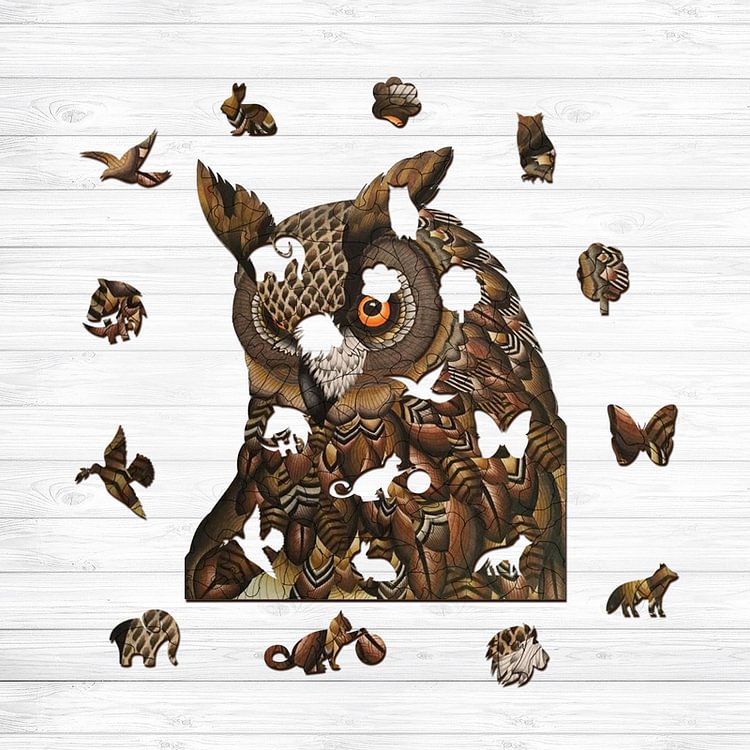 Brown Owl Wooden Jigsaw Puzzle