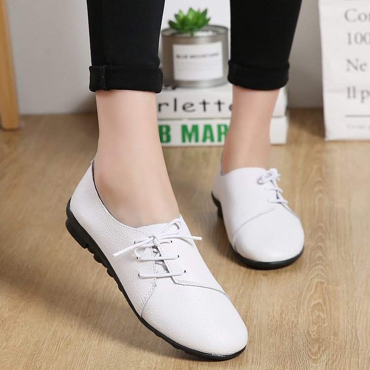 Women's Lightweight Lace-up Peas Shoes