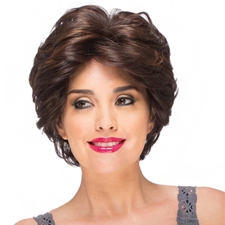Ladies' Wigs Are Fashionable and Realistic Natural Chemical Fiber Short Curly Hair Headgear-Corachic