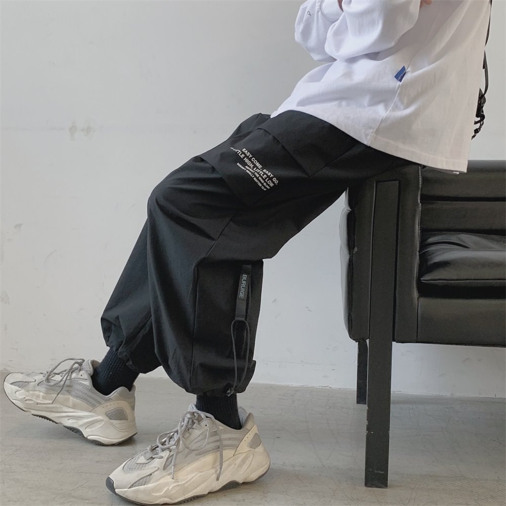 Casual Dark Loose Jogger Pants / Techwear Club / Techwear