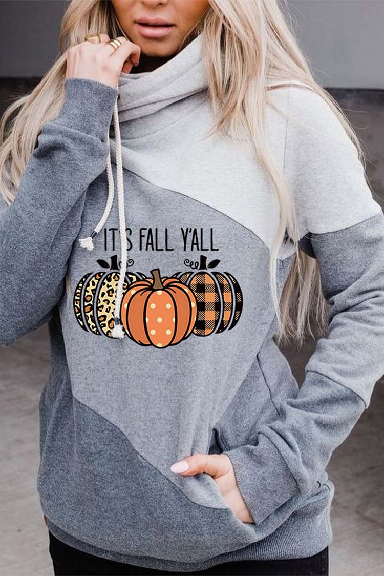 Women's Sweatshirts Pumpkin Turtleneck Sweatshirt-Mayoulove
