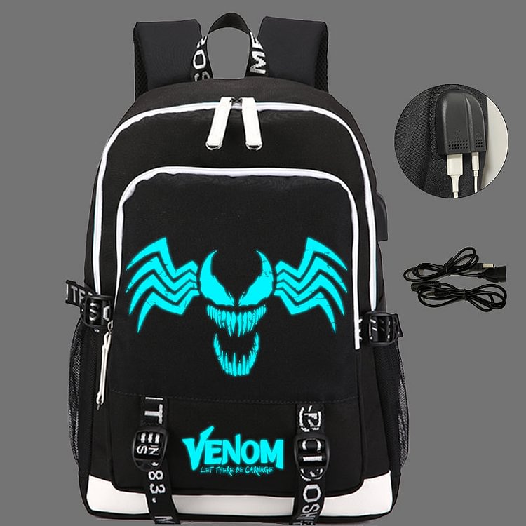 Mayoulove Venom Let There Be Carnage Backpack Glow in Dark Large Capacity Laptop Travel Bag-Mayoulove