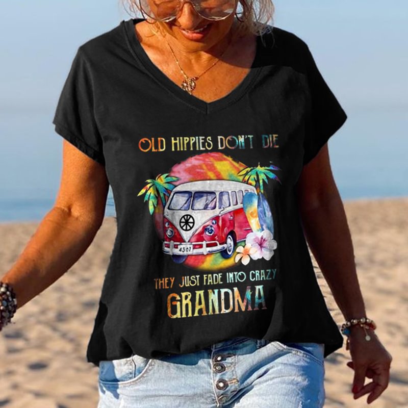 They Just Fade Into Crazy Grandma Bus Graphic Tees