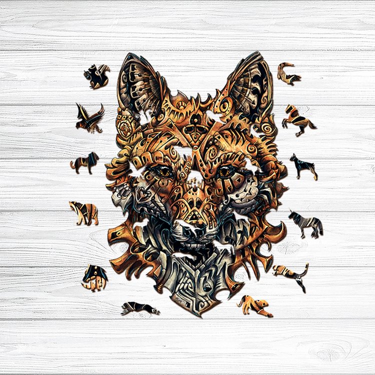 Fox Mask Wooden Jigsaw Puzzle