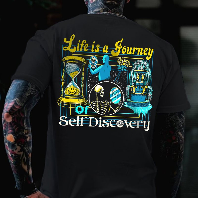 Cloeinc  Life Is A Journey Printing Casual Comfortable T-shirt - Cloeinc