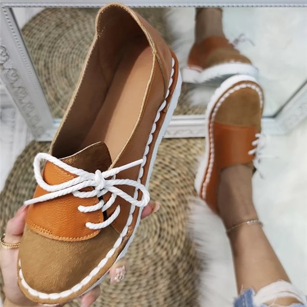 Women’s Fashion Canvas Lace-Up Flat Casual Shoes