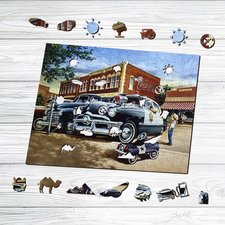 Sheriff's Cars Wooden Puzzle