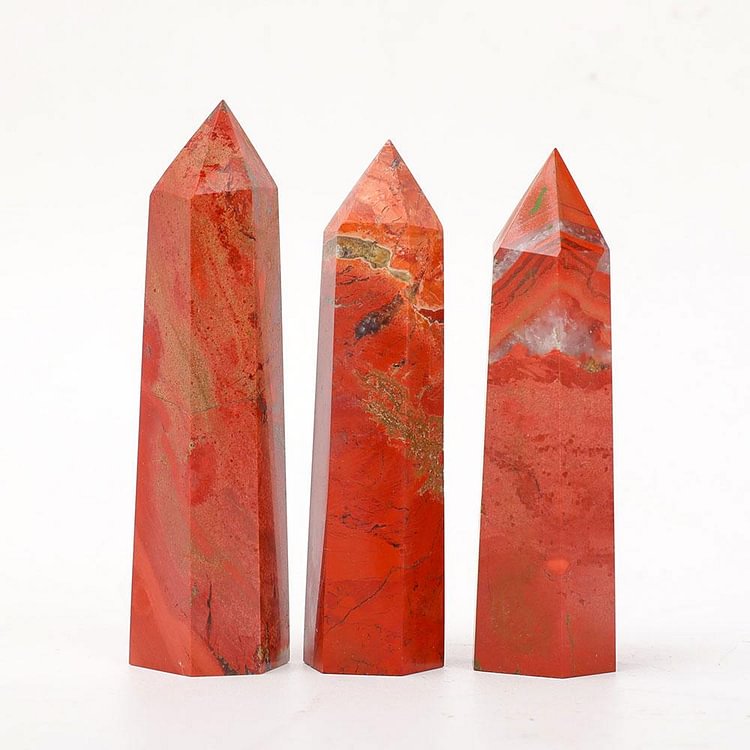 Set of 3 Red Jasper Towers Points Bulk Crystal wholesale suppliers