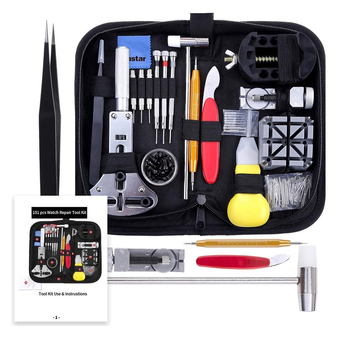 Professional Watch Repair Tool Kit (with instructions)