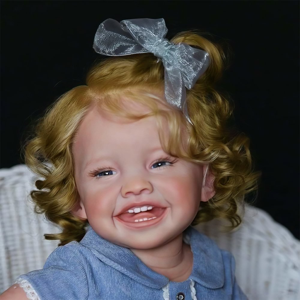 [New Series!] 20" Lifelike Caucasian Handmade Blonde Hair Reborn Toddler Doll Named Belle Looks Really Cute With “Heartbeat” and Sound