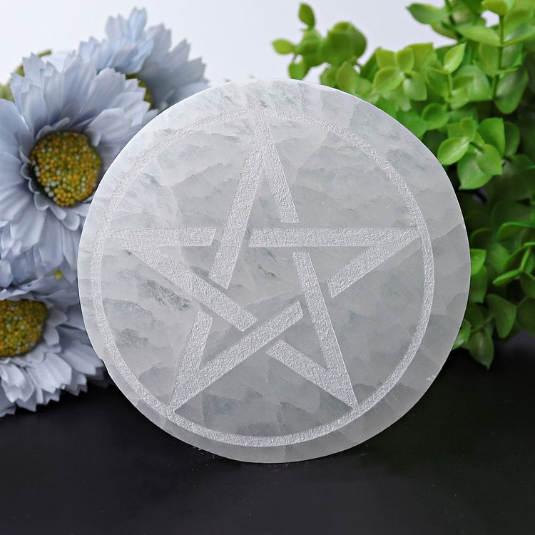 4" Selenite Coaster with Printing Crystal wholesale suppliers