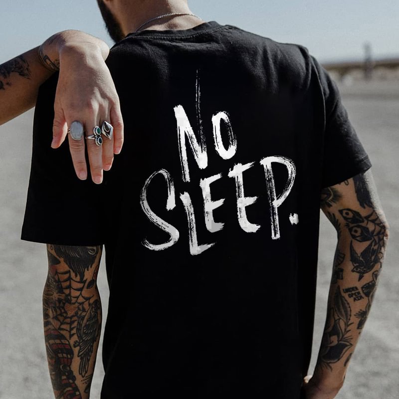 No Sleep Printed Men's T-shirt -  UPRANDY