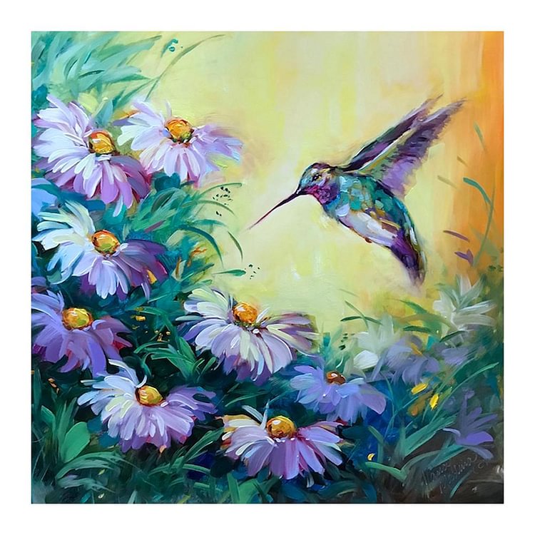 Hummingbird-Full Round Diamond Painting-30*30CM